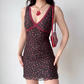 Retro Summer Dress V-neck Print Cherry Short Skirt Women Teenage Girl Dress Date Dress Every Day Dress  D2336