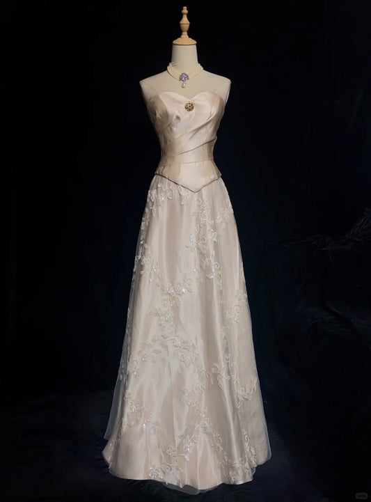 Sweet Prom Dress Sweetheart Pleated Flower Prom Dress Evening Dress Gala Dress Business Dinner Dress D2338