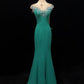 Elegant Prom Dress Crew Neck Rhinestone Mermaid Prom Gown Gala Dress Business Dinner Dress Evening Dress D2352