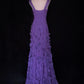 Charming Prom Dress V-neck Pleated Long Prom Gown Business Dinner Dress Gala Dress Evening Dress   D2353
