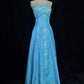 Sweet Prom Dress A Line Strapless Embriodered Prom Gown Gala Dress Party Dress Evening Dress Princess Dress  D2358