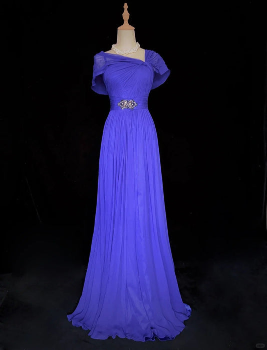 Beauty Prom Dress A Line Spaghetti Straps Pleated Prom Gown Business Dinner Dress Evening Dress Gala Dress  D2360