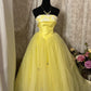 Sweet Ball Gown Strapless Tulle Flower Prom Dress Evening Dress Quinceanera Dress Princess Dress  D2367