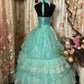 Stunning Prom Dress Halter Sequins Tiered Ball Gown Evening Dress Sweet 16 Dress    D2370
