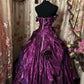 Gorgeous Prom Dress Strapless Ruffle Tiered Ball Gown Evening Dress Sweet 16 Dress    D2371