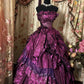 Gorgeous Prom Dress Strapless Ruffle Tiered Ball Gown Evening Dress Sweet 16 Dress    D2371