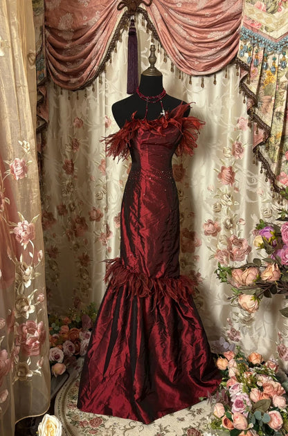 Robe de bal longue bustier, jolie robe de soirée, robe de gala, robe de dîner d'affaires, D2374