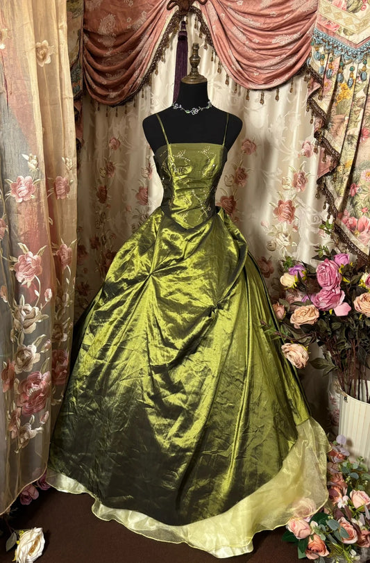 Pretty Prom Dress Spaghetti Straps Ball Gown Evening Dress Birthday Dress Sweet 16 Dress    D2381