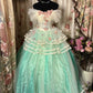 Sweet Prom Dress Off Shoulder Tulle Ball Gown Evening Dress Birthday Dress Quinceanera Dress Princess Dress   D2382