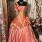Cute Prom Dress One Shoulder Pleated Ruffle Ball Gown Evening Dress Birthday Dress   D2385