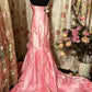 Sweet Prom Dress Strapless Pleated Mermaid Prom Gown Evening Dress Birthday Dress Business Dinner Dress   D2386