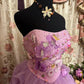 Sweet Prom Dress Strapless Flower Pleated Ball Gown Evening Dress Party Birthday Dress  D2391