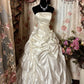 Elegant Wedding Dress Strapless Pleated Prom Dress Evening Dress Birthday Party Dress Wedding Dress  D2395