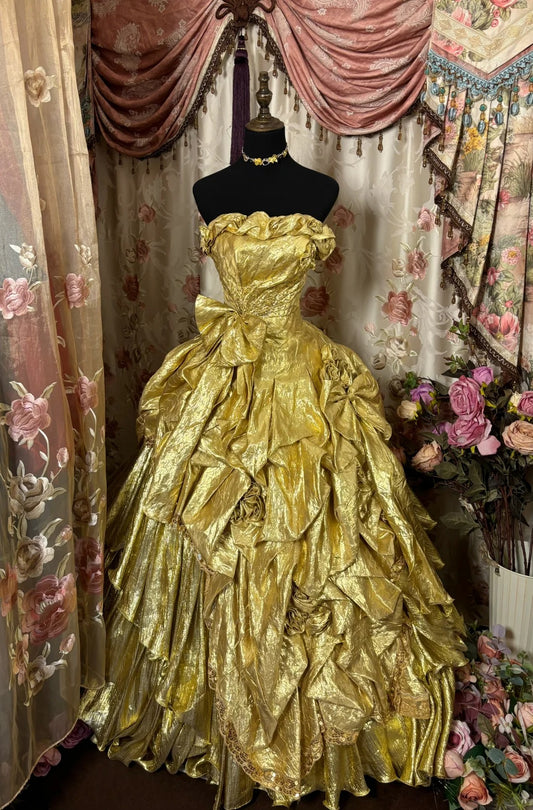 Gorgeous Prom Dress Strapless Pleated Ball Gown Evening Dress Birthday Party Dress  D2404