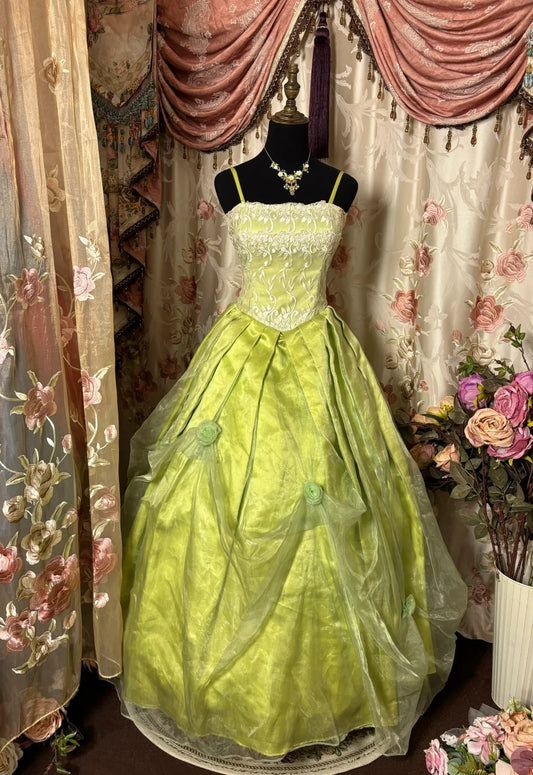 Sweet Prom Dress Spaghetti Straps Pleated Ball Gown Evening Dress Dance Dress Birthday Party Dress  D2409