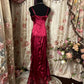 Elegant Prom Dress Spaghetti Straps Ruffle Prom Gown Evening Dress Birthday Party Dress  D2416