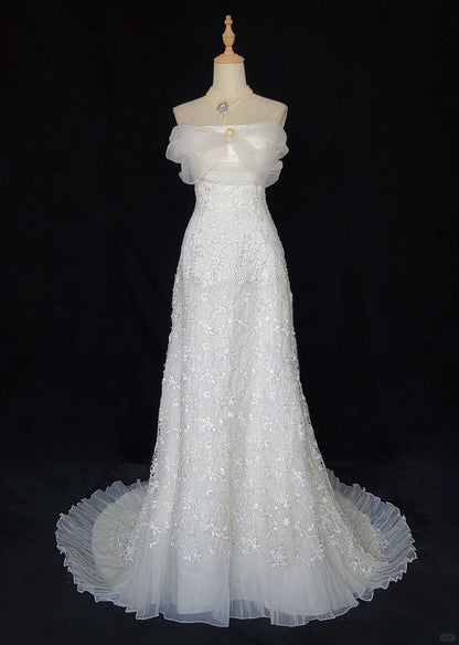 Charmantes Brautkleid Trägerlos Tüll Ballkleid Abendkleid Galakleid Ballkleid D2422