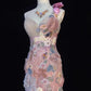 Romantic Prom Dress One Shoulder Flower Prom Gown Evening Dress Gala Dress Birthday Party Dress  D2423