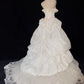 Stunning Wedding Dress Spaghetti Straps Pleated Beading Ball Gown Prom Dress Evening Dress Wedding Dress  D2425