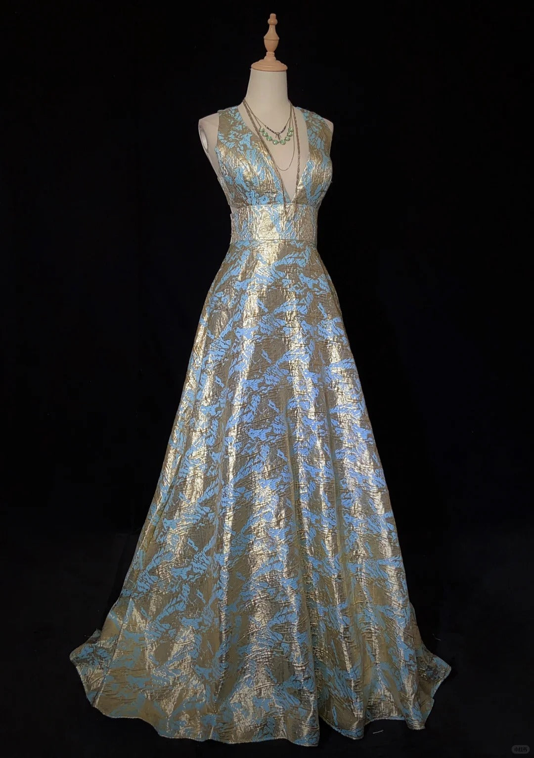 Superbe robe de bal à col en V, longueur au sol, robe de soirée, robe de gala, robe de dîner d'affaires D2426