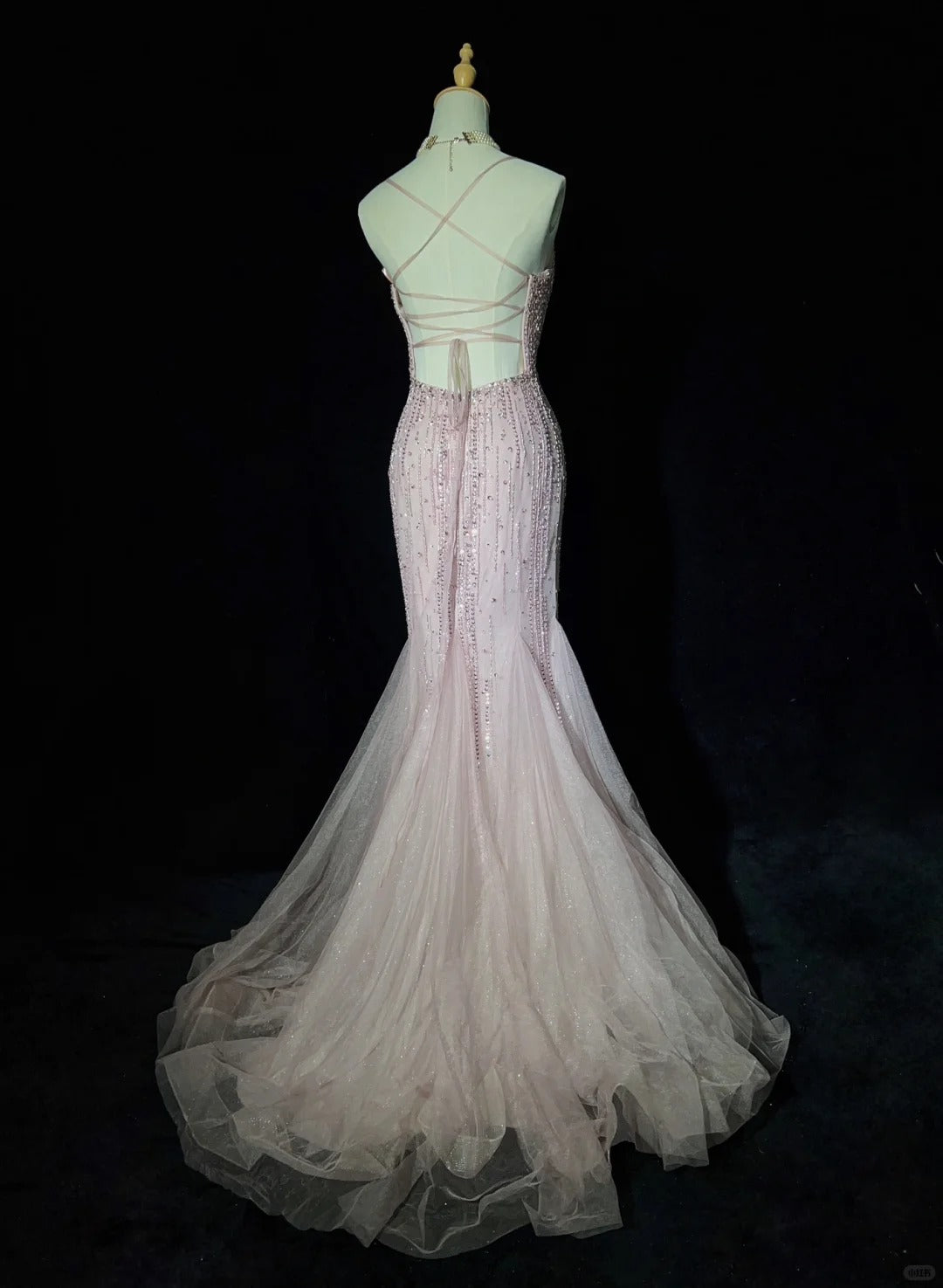 Robe de bal scintillante à bretelles spaghetti, style sirène, robe de soirée, robe de gala, robe de dîner d'affaires, D2434