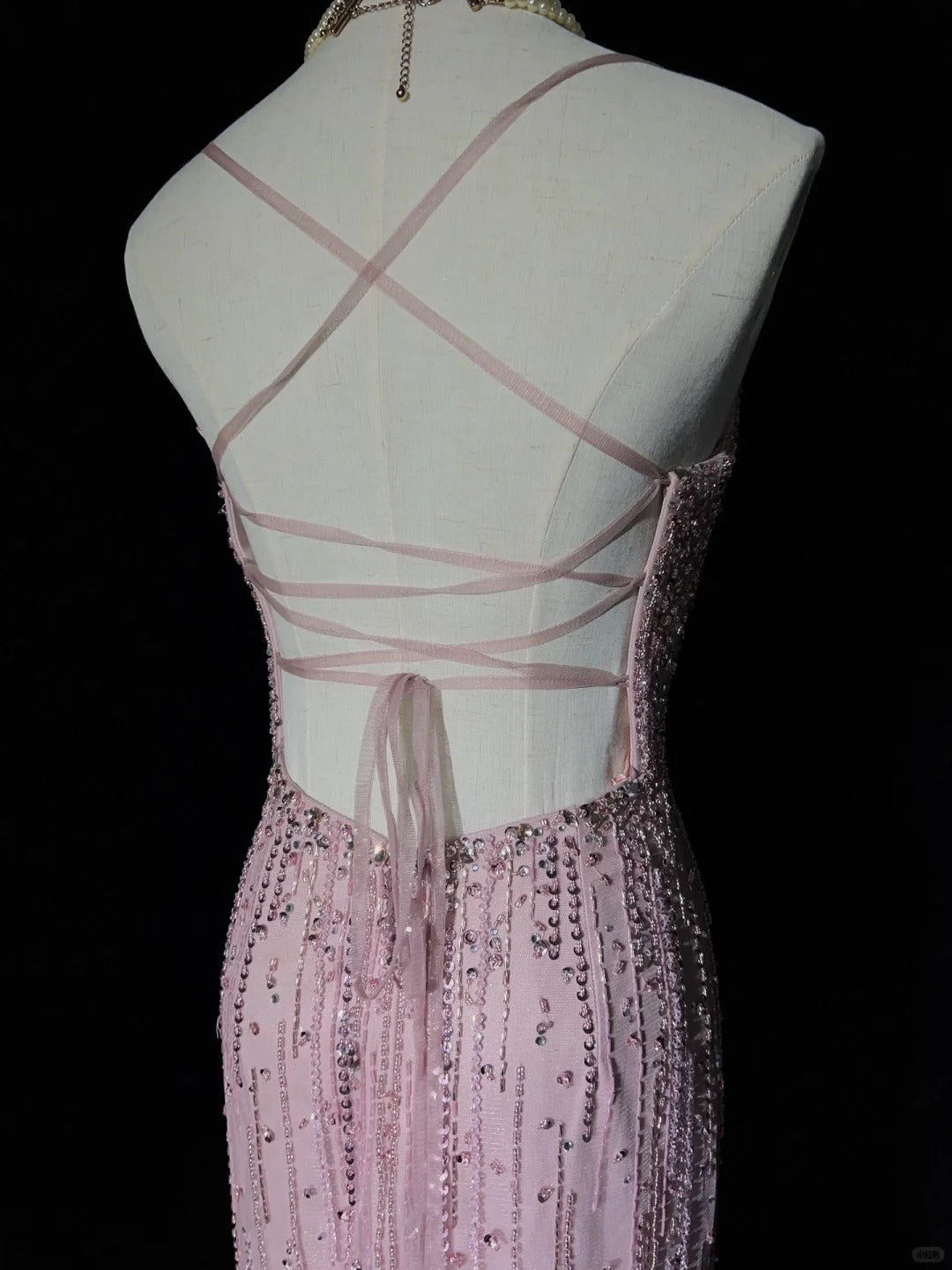 Robe de bal scintillante à bretelles spaghetti, style sirène, robe de soirée, robe de gala, robe de dîner d'affaires, D2434