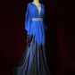 Elegant Prom Dress V-neck Pleated Evening Dress Gala Dress Business Dinner Dress  D2441