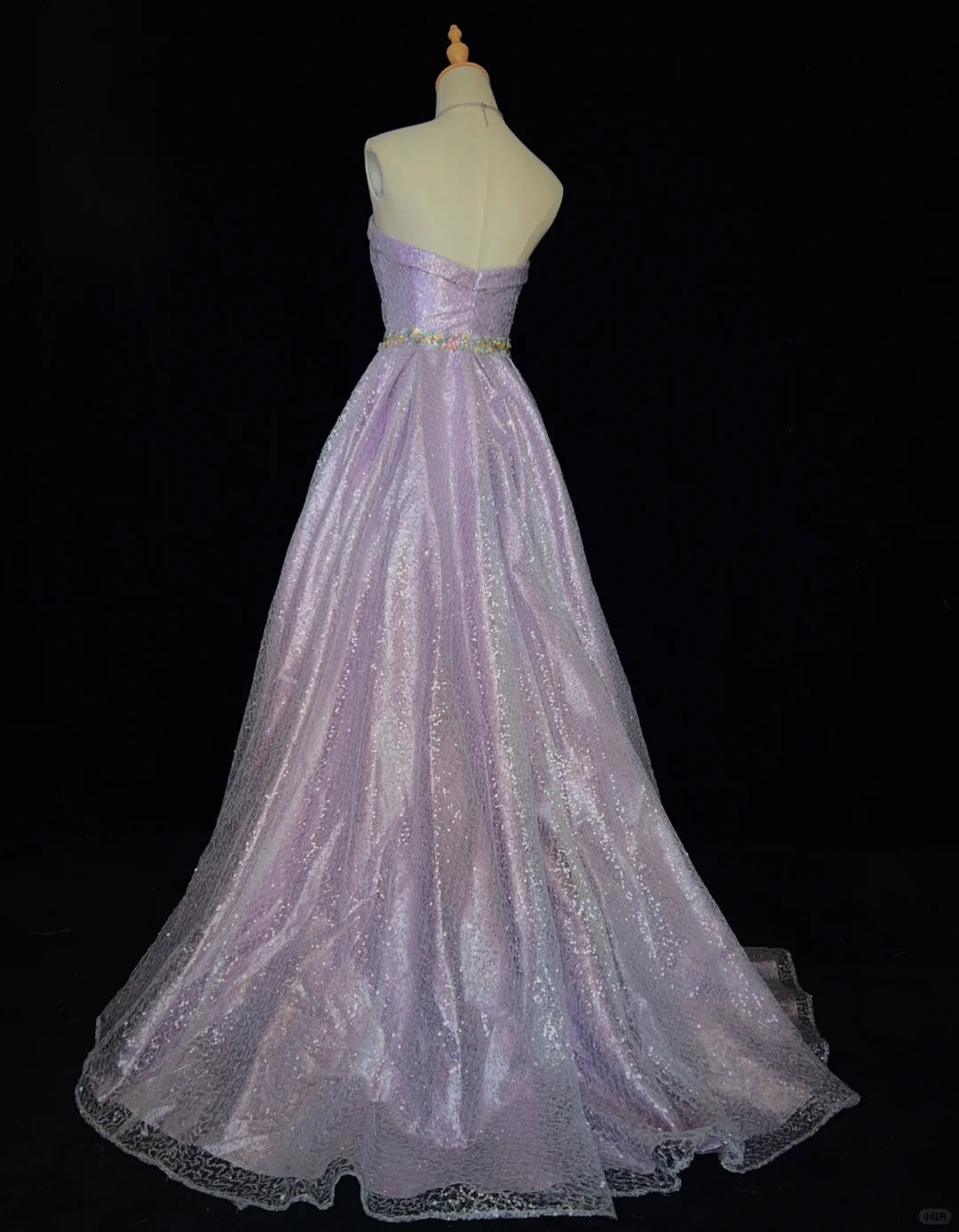 Robe de bal brillante, robe de soirée bustier, robe de gala, robe de soirée d'affaires, robe de soirée D2448