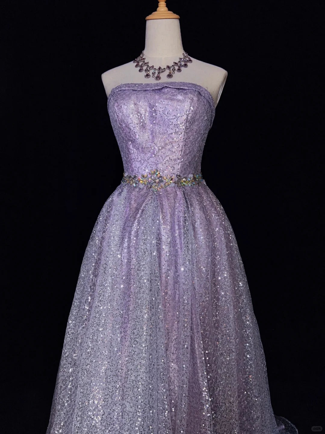 Robe de bal brillante, robe de soirée bustier, robe de gala, robe de soirée d'affaires, robe de soirée D2448