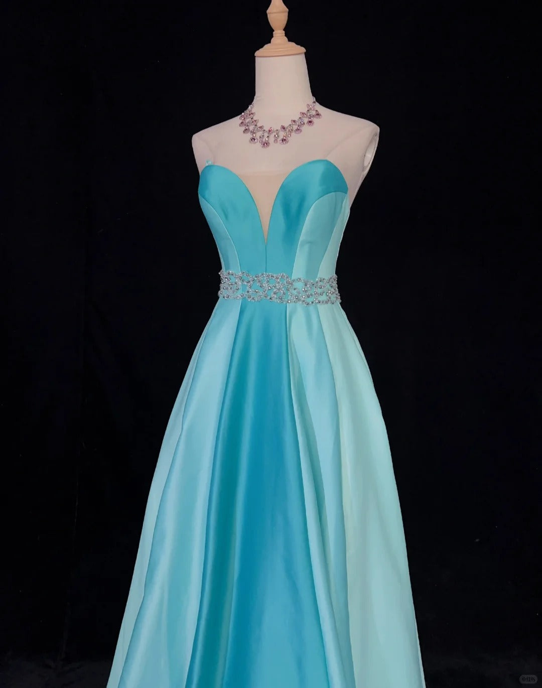 Robe de bal trapèze longue en forme de cœur, tenue de soirée, de gala, de dîner d'affaires, D2452