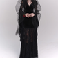 Newest Halloween Costume Black Women Teenage Girl Dress Long Sleeves Gothic Dress Party Dress    D2458