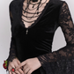 Newest Halloween Costume Black Women Teenage Girl Dress Long Sleeves Gothic Dress Party Dress    D2458