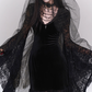 Newest Halloween Costume Black Women Teenage Girl Dress Long Sleeves Gothic Dress Party Dress    D2458
