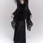 Newest Halloween Costume Black Women Teenage Girl Dress Long Sleeves Gothic Dress Party Dress    D2458