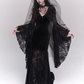 Newest Halloween Costume Black Women Teenage Girl Dress Long Sleeves Gothic Dress Party Dress    D2458