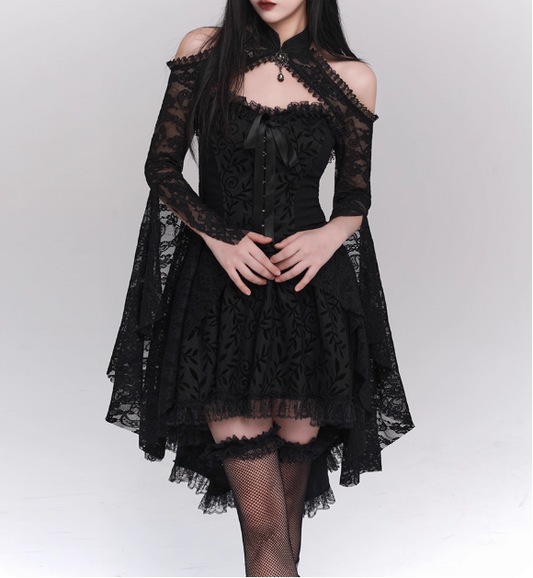 2025 Halloween Costume Black Women Teenage Girl Dress Gothic Dress Party Dress    D2460