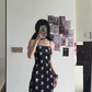 2025 Halloween Costume Black Spaghetti Straps Women Dress Gothic Dress Party Dress    D2461