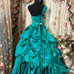 Stunning Prom Dress One Shoulder Pleated Ball Gown Evening Dress Dancing Dress Sweet 16 Dress  D2462