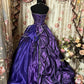 Elegant Prom Dress Strapless Pleated Flower Ball Gown Evening Dress Dancing Dress Sweet 16 Dress  D2463