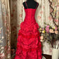 Pretty Prom Dress Spaghetti Strapless Pleated Tiered Prom Gown Evening Dress Dancing Dress Birthday Party Dress D2465