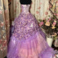 Sweet Ball Gown Strapless Tiered Prom Dress Evening Dress Quinceanera Dress Party Dress  D2467