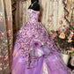 Sweet Ball Gown Strapless Tiered Prom Dress Evening Dress Quinceanera Dress Party Dress  D2467