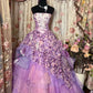 Sweet Ball Gown Strapless Tiered Prom Dress Evening Dress Quinceanera Dress Party Dress  D2467