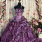 Gorgeous Prom Dress Strapless Pleated Flower Ball Gown Evening Dress Masquerade Ball Gala Dress D2481