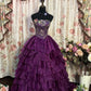 Charming Prom Dress Strapless Pleated Ball Gown Evening Dress Gala Dress Masquerade Ball D2482