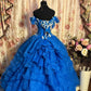 Pretty Prom Dress Sweetheart Flower Ruffle Pleated Ball Gown Evening Dress Gala Dress Masquerade Ball  D2490