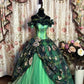 Pretty Prom Dress Off Shoulder Flower Ball Gown Evening Dress Gala Dress  D2494
