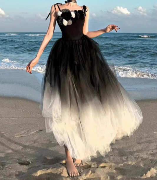 Atemberaubendes Ballkleid mit Spaghettiträgern, plissiertes Ballkleid, Abendkleid, Partykleid, Tanzkleid D2495