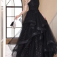 Shiny Prom Dress Crew Neck Tulle Prom Gown Evening Dress Party Dress Dancing Dress D2496