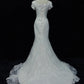 Elegant Wedding Dress Square Neck Mermaid Prom Dress Evening Dress Gala Dress   D2501